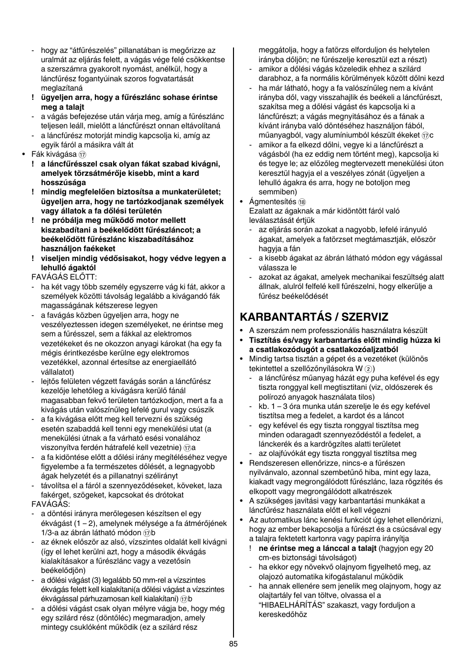 Karbantartás / szerviz | Skil 0780 RT User Manual | Page 85 / 220