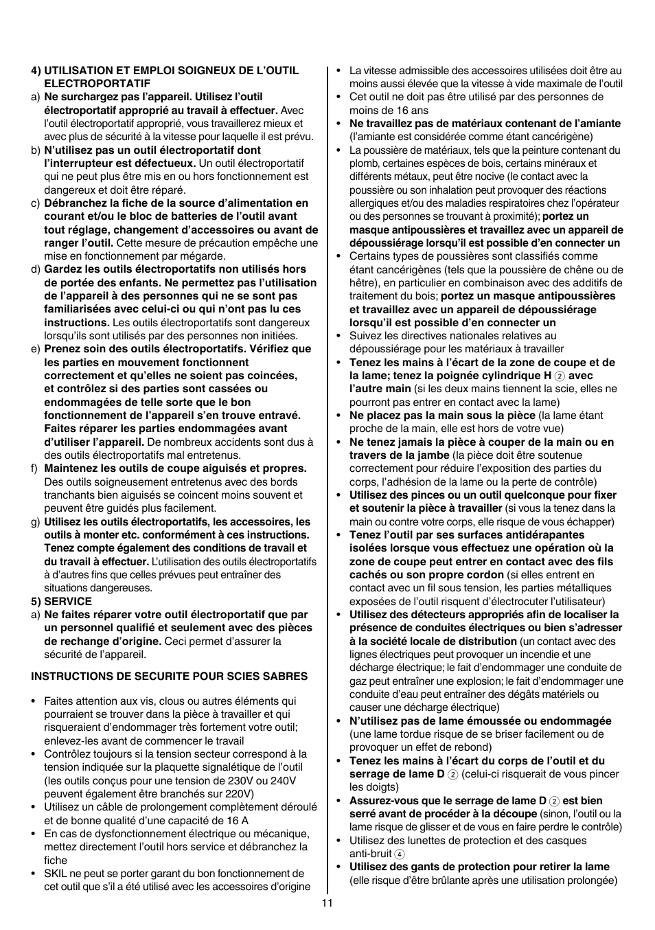 Skil 4900 AA User Manual | Page 11 / 116