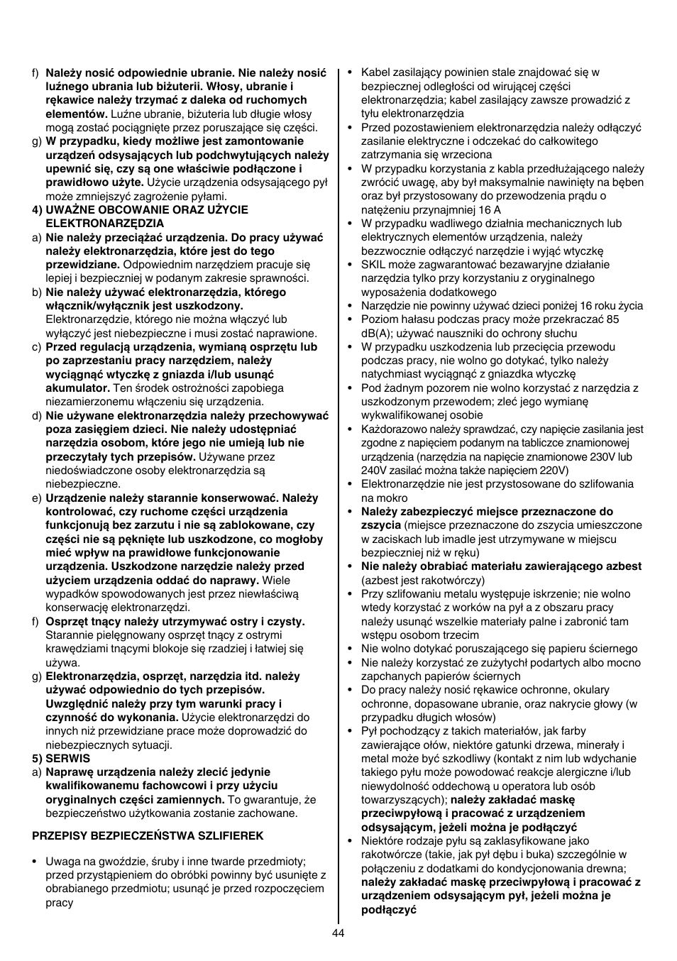 Skil 7003 AA User Manual | Page 44 / 96