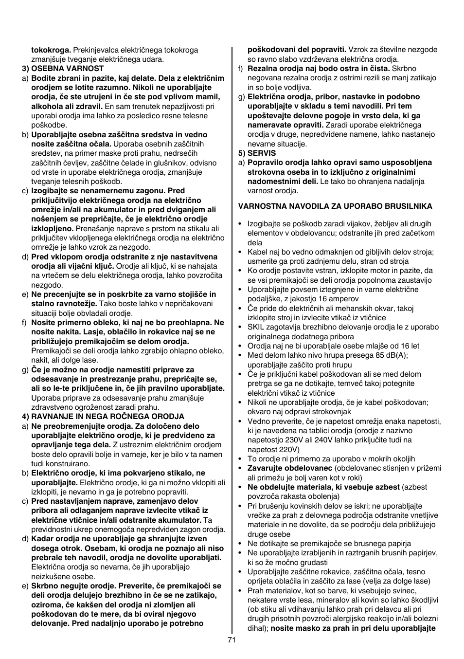 Skil 7003 AA User Manual | Page 71 / 96