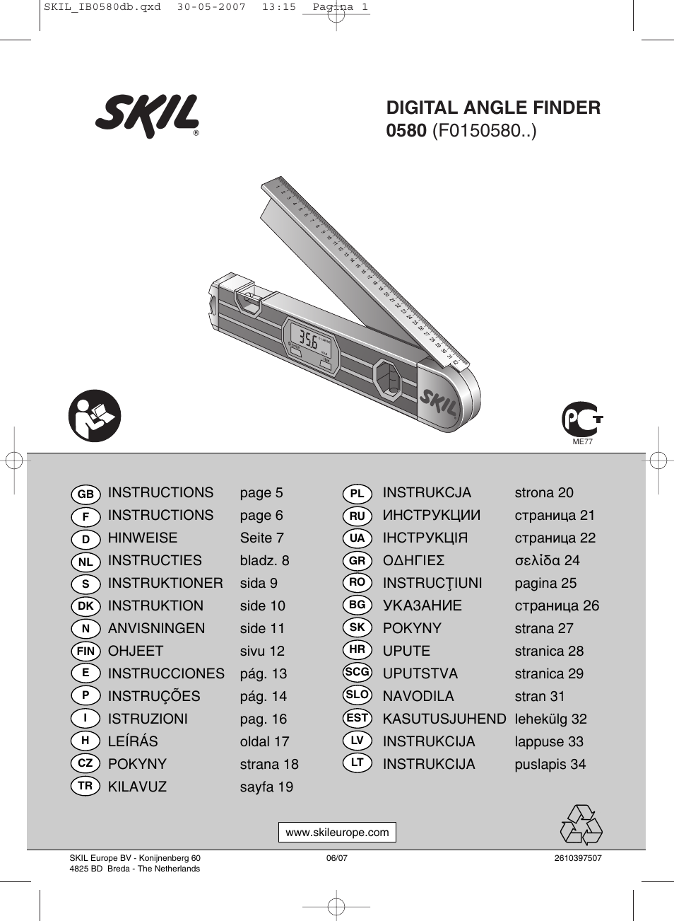 Skil 0580 AA User Manual | 40 pages