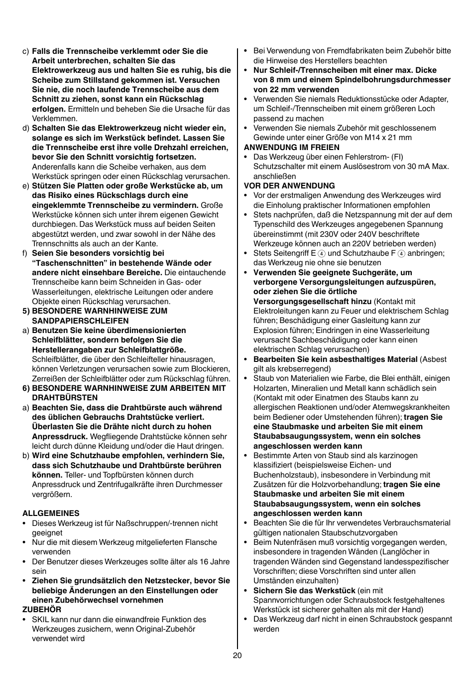 Skil 9030 AA User Manual | Page 20 / 180