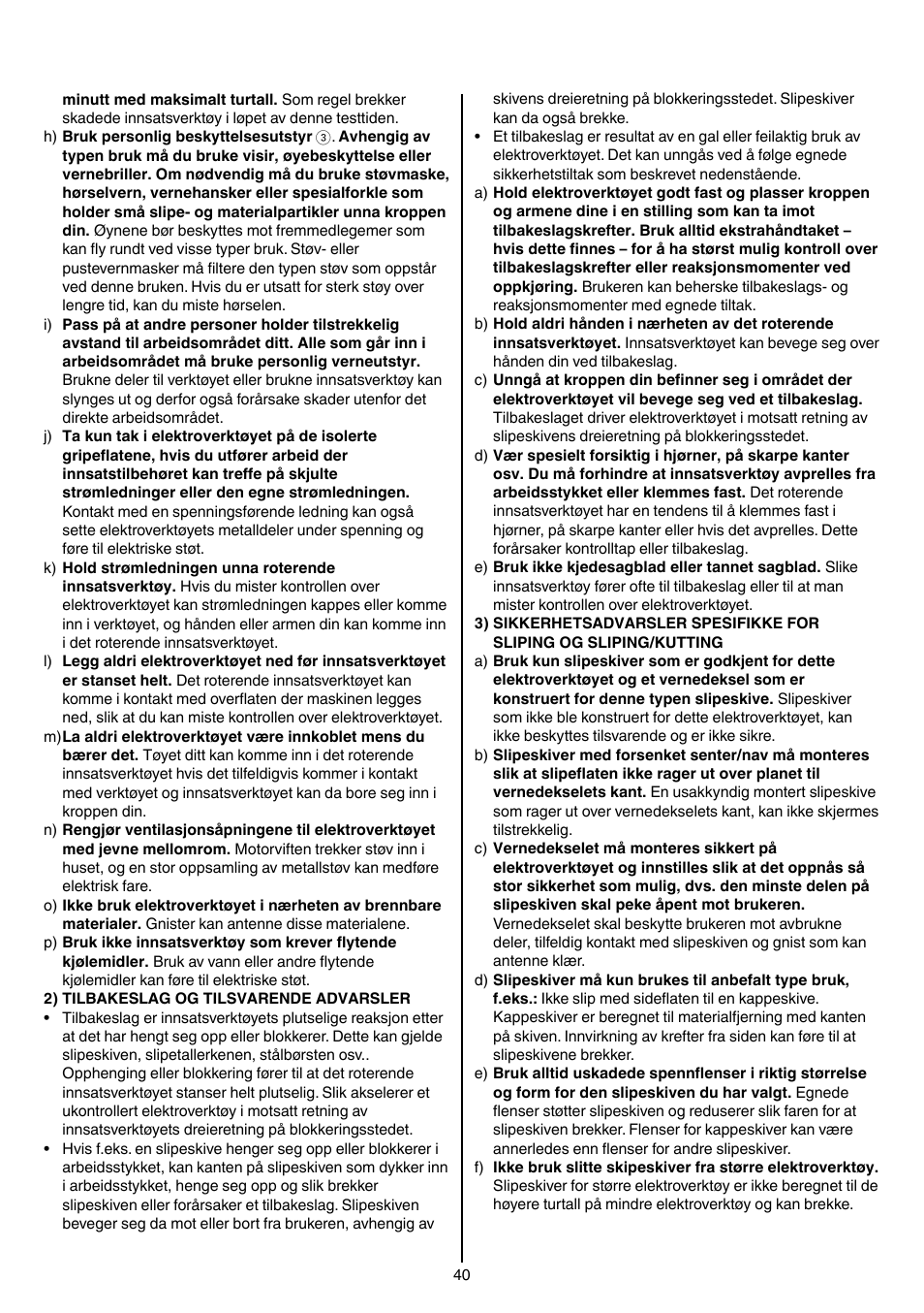 Skil 9030 AA User Manual | Page 40 / 180