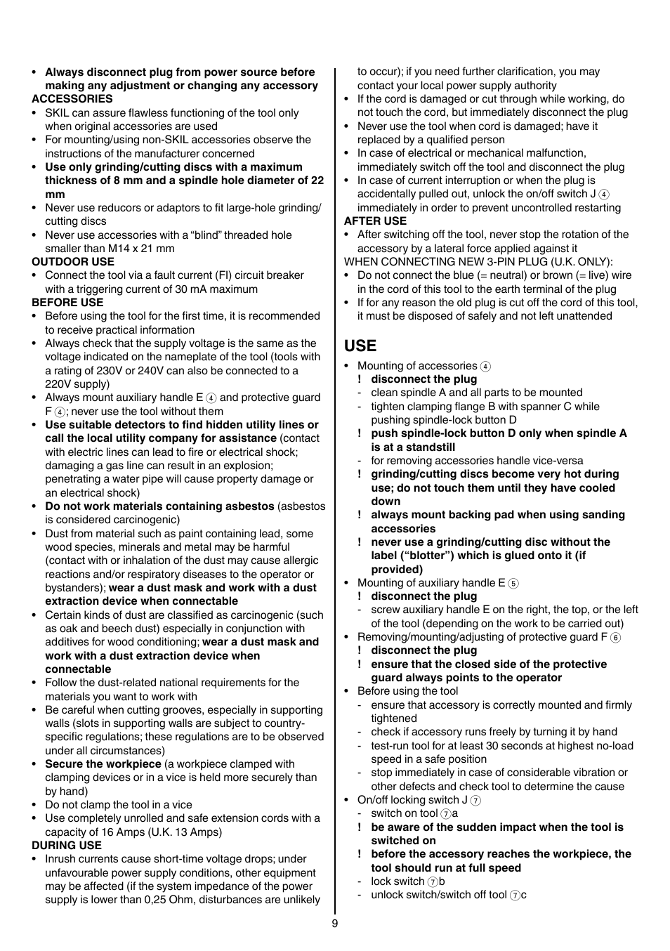Skil 9030 AA User Manual | Page 9 / 180