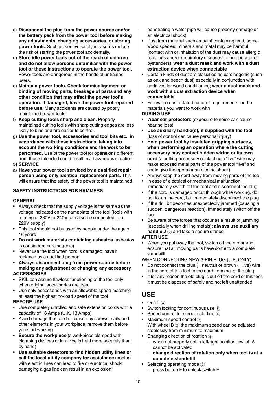 Skil 1764 AK User Manual | Page 10 / 128