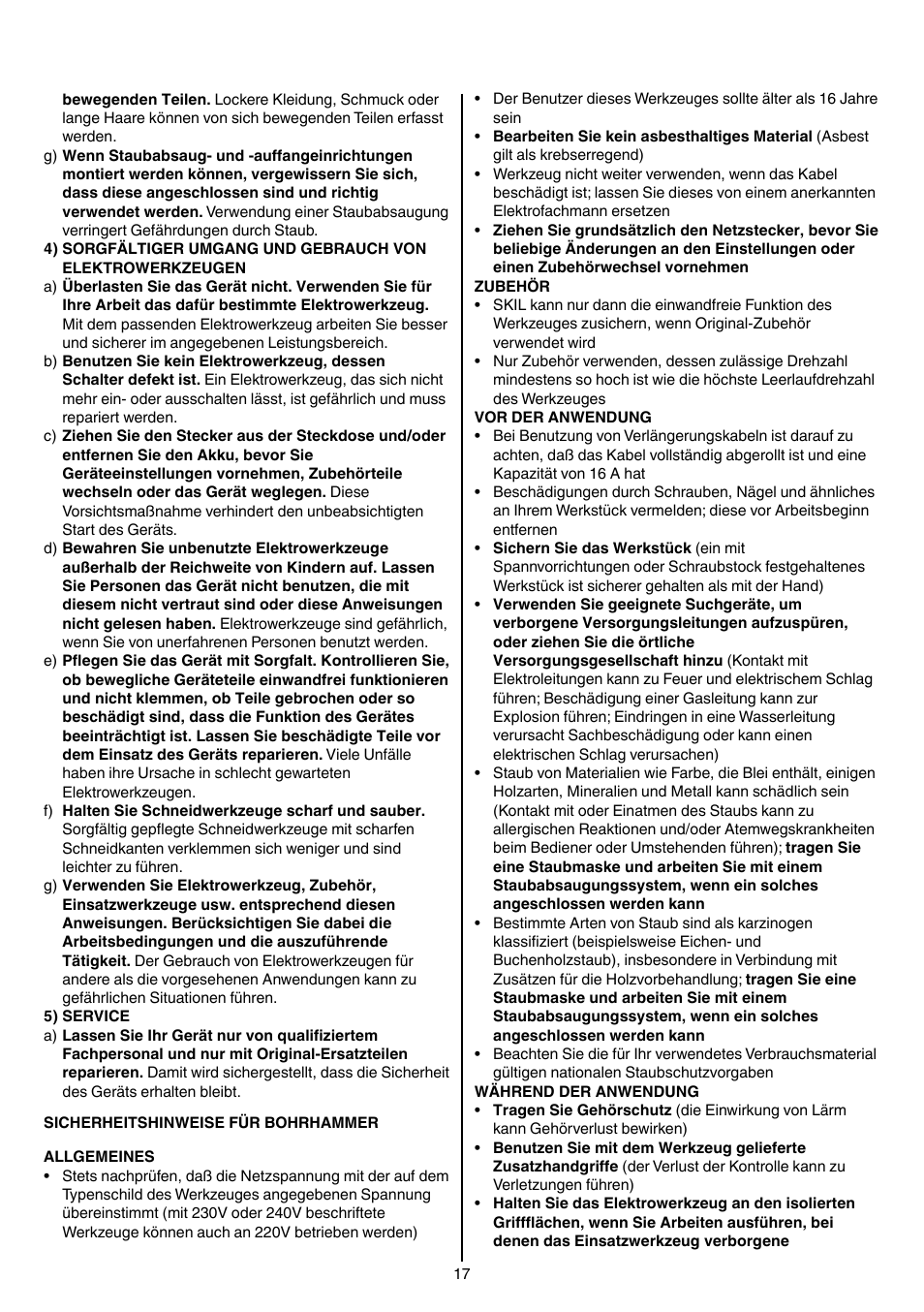 Skil 1764 AK User Manual | Page 17 / 128