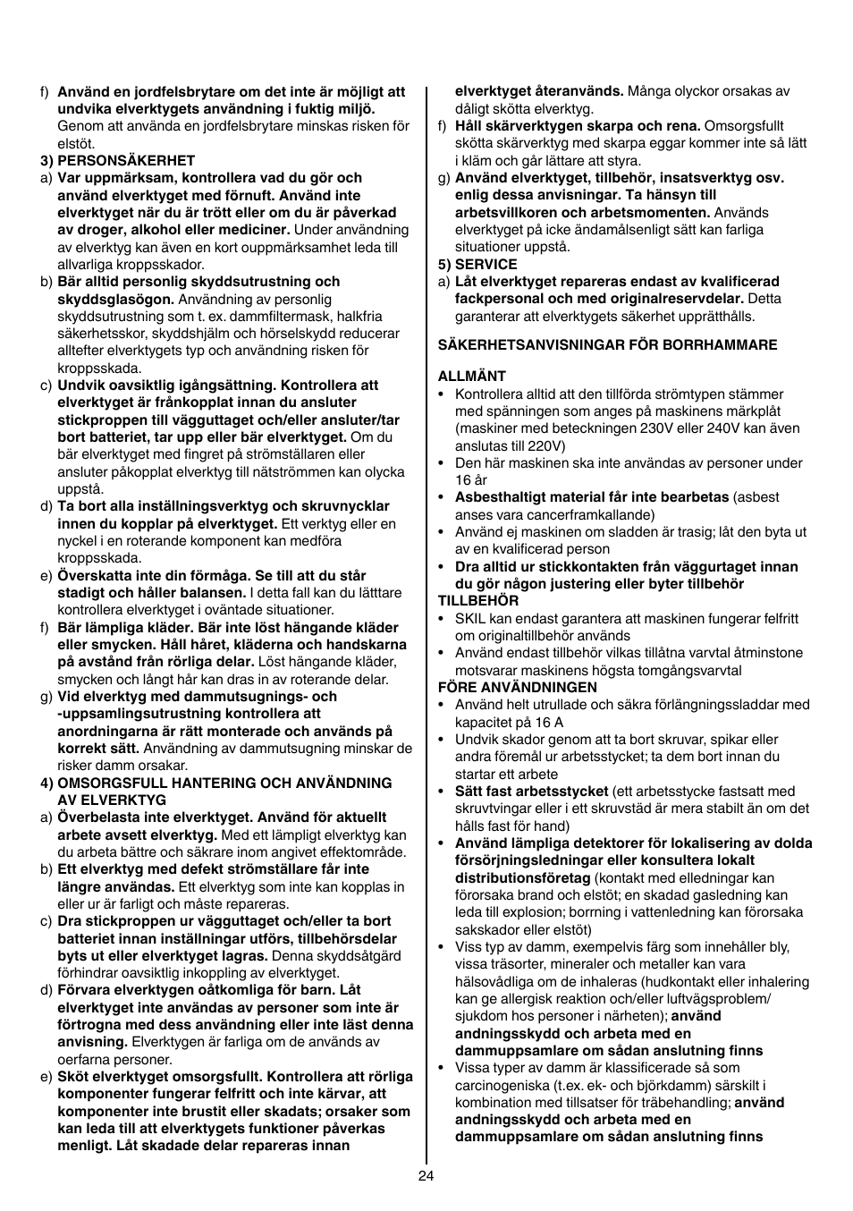 Skil 1764 AK User Manual | Page 24 / 128