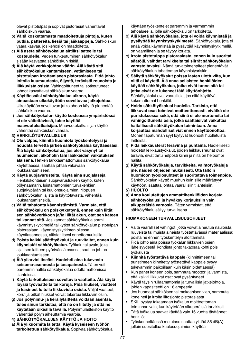 Skil 1210 AA User Manual | Page 27 / 108