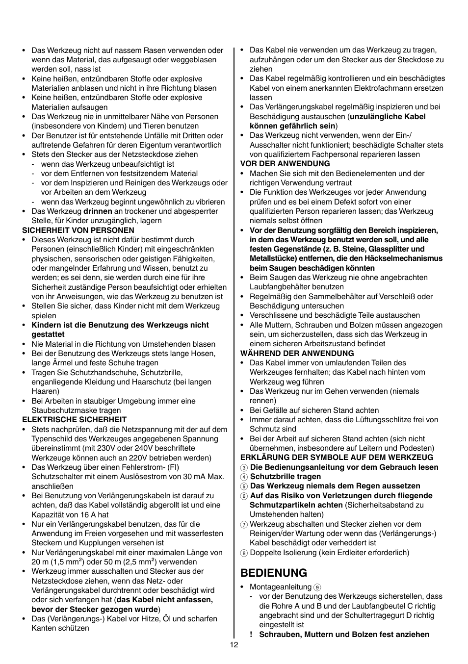 Bedienung | Skil 0790 RA User Manual | Page 12 / 100