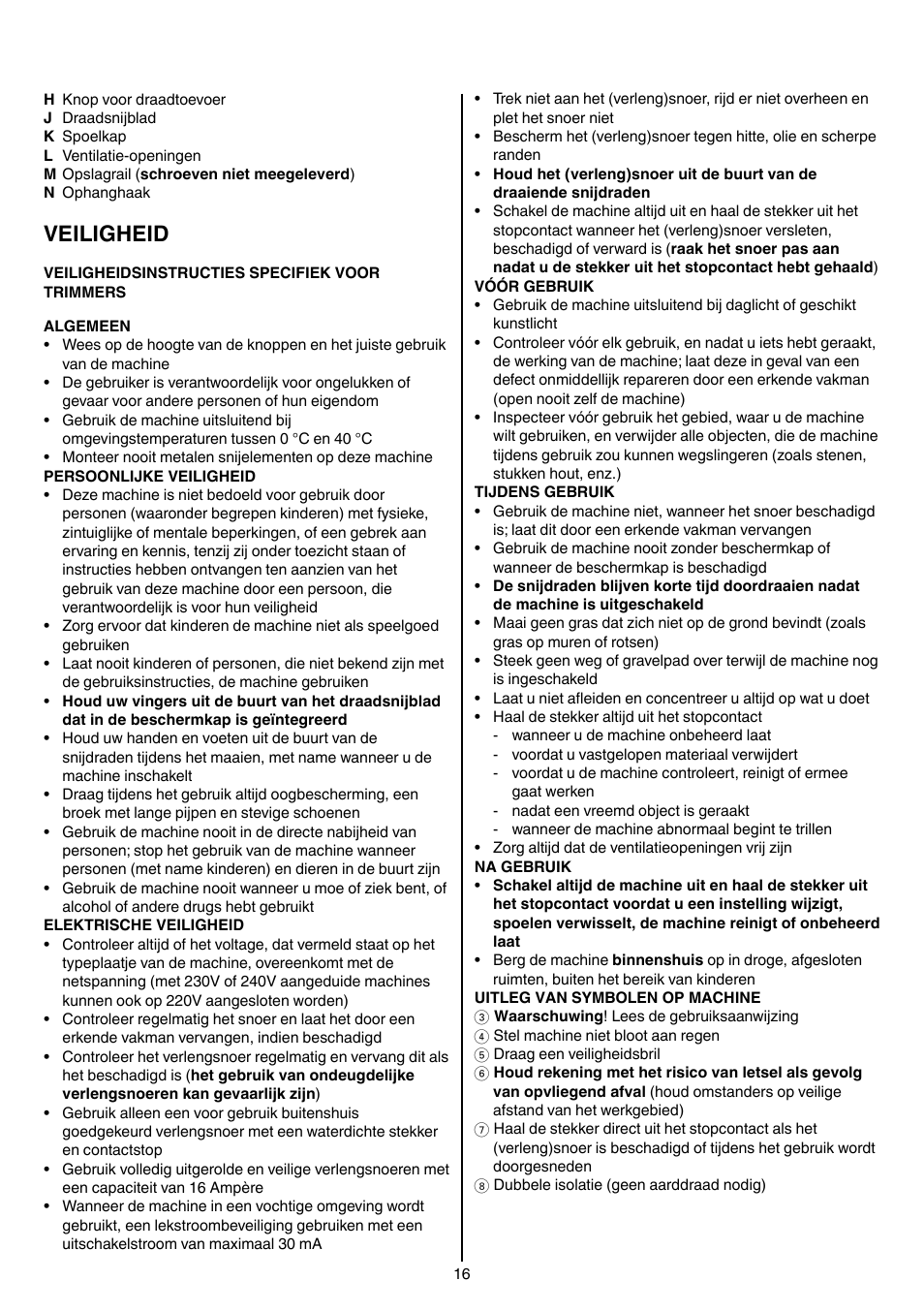 Veiligheid | Skil 0730 RA User Manual | Page 16 / 112