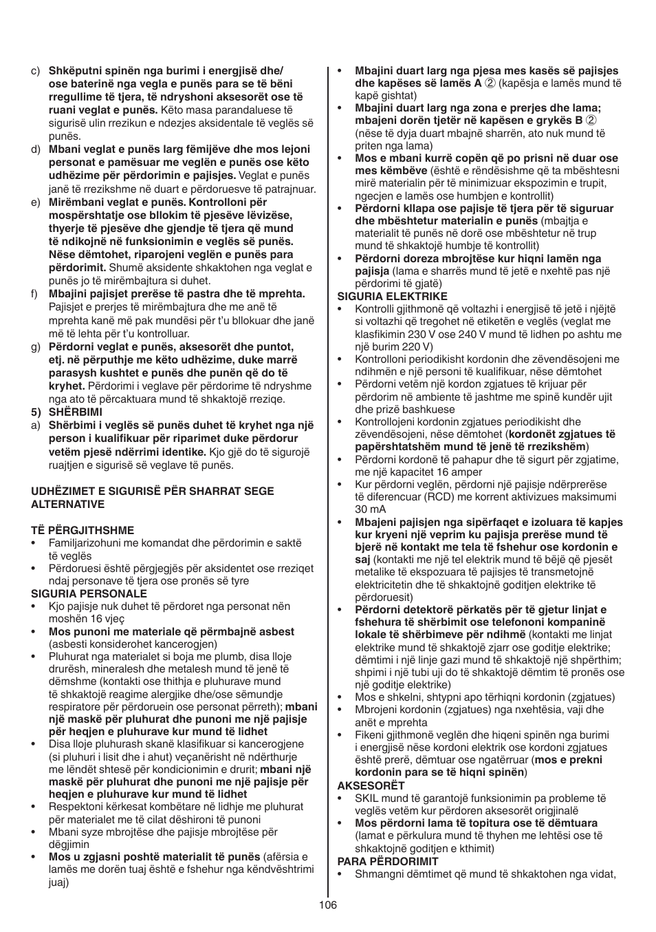 Skil 0788 AA (Lynx) User Manual | Page 106 / 120