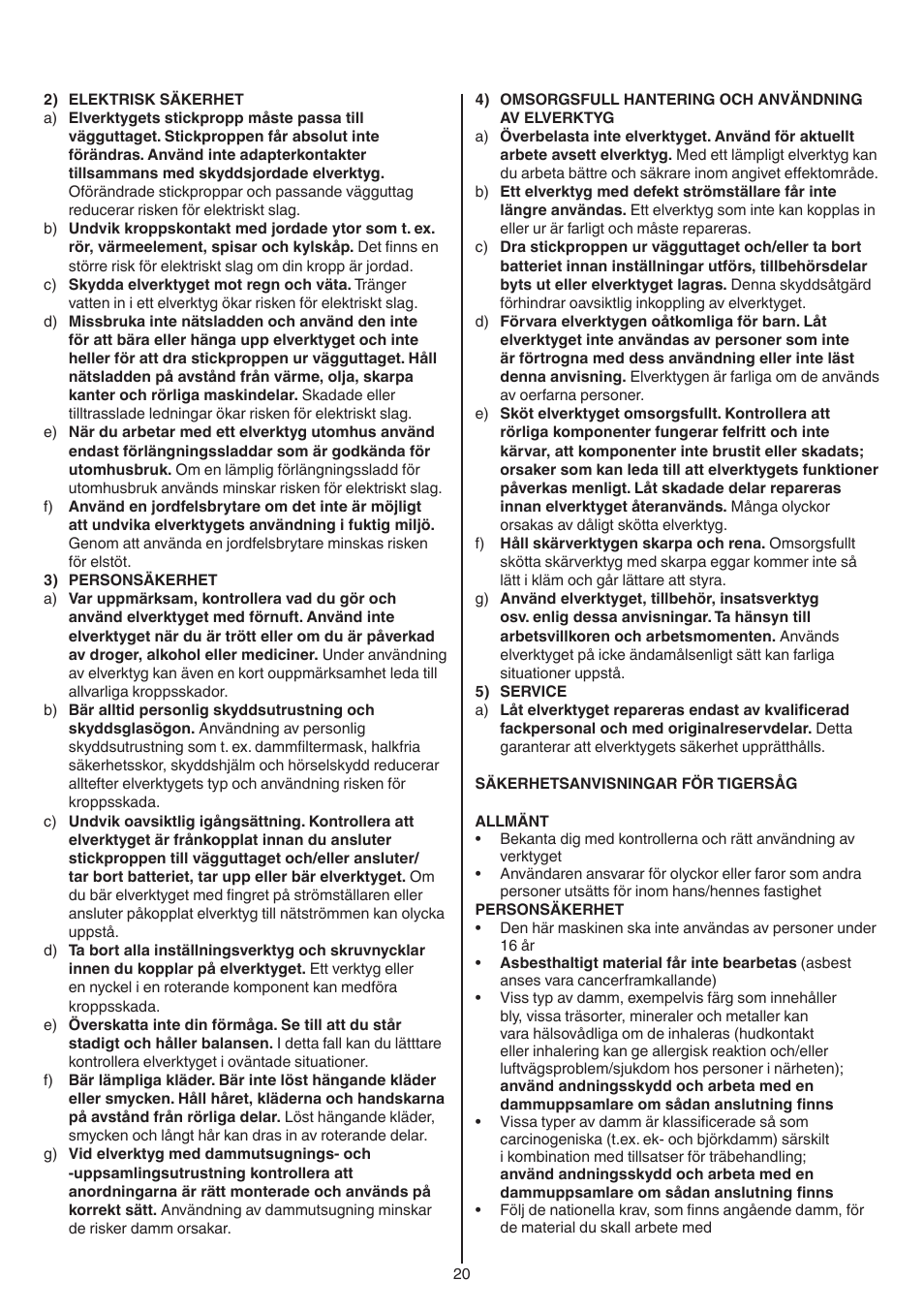 Skil 0788 AA (Lynx) User Manual | Page 20 / 120