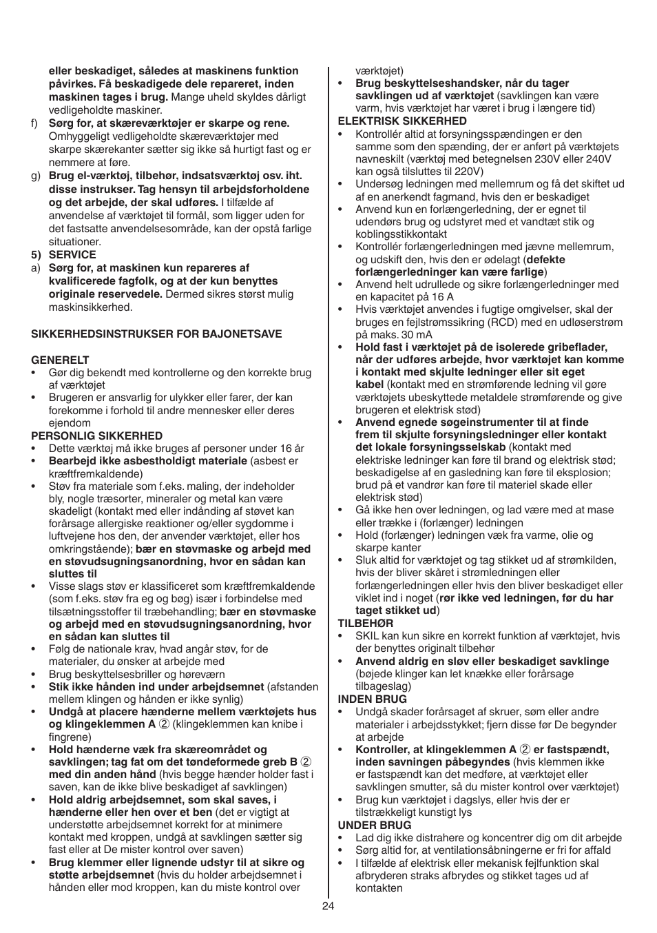 Skil 0788 AA (Lynx) User Manual | Page 24 / 120