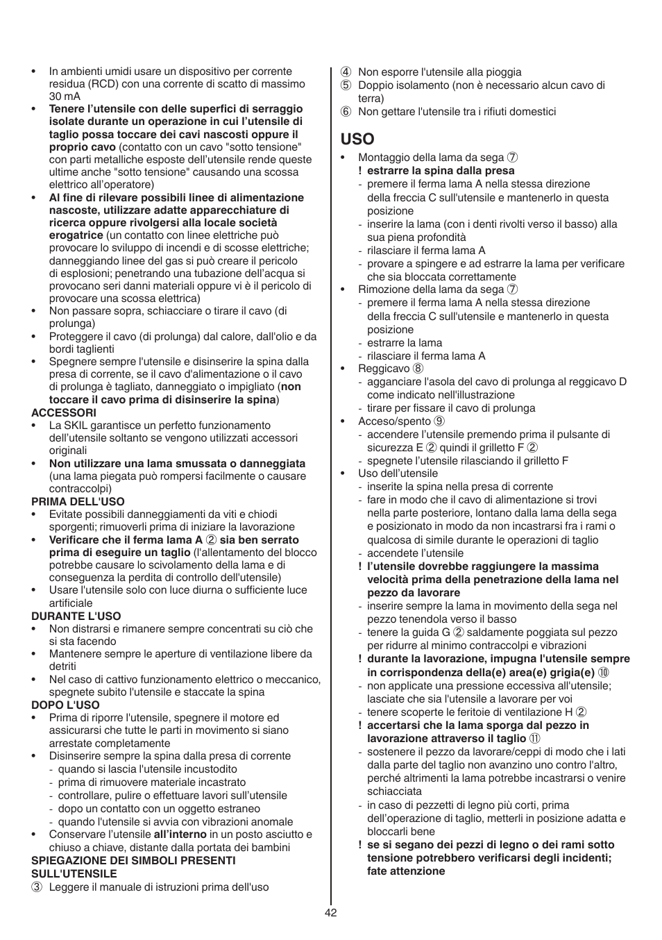 Skil 0788 AA (Lynx) User Manual | Page 42 / 120