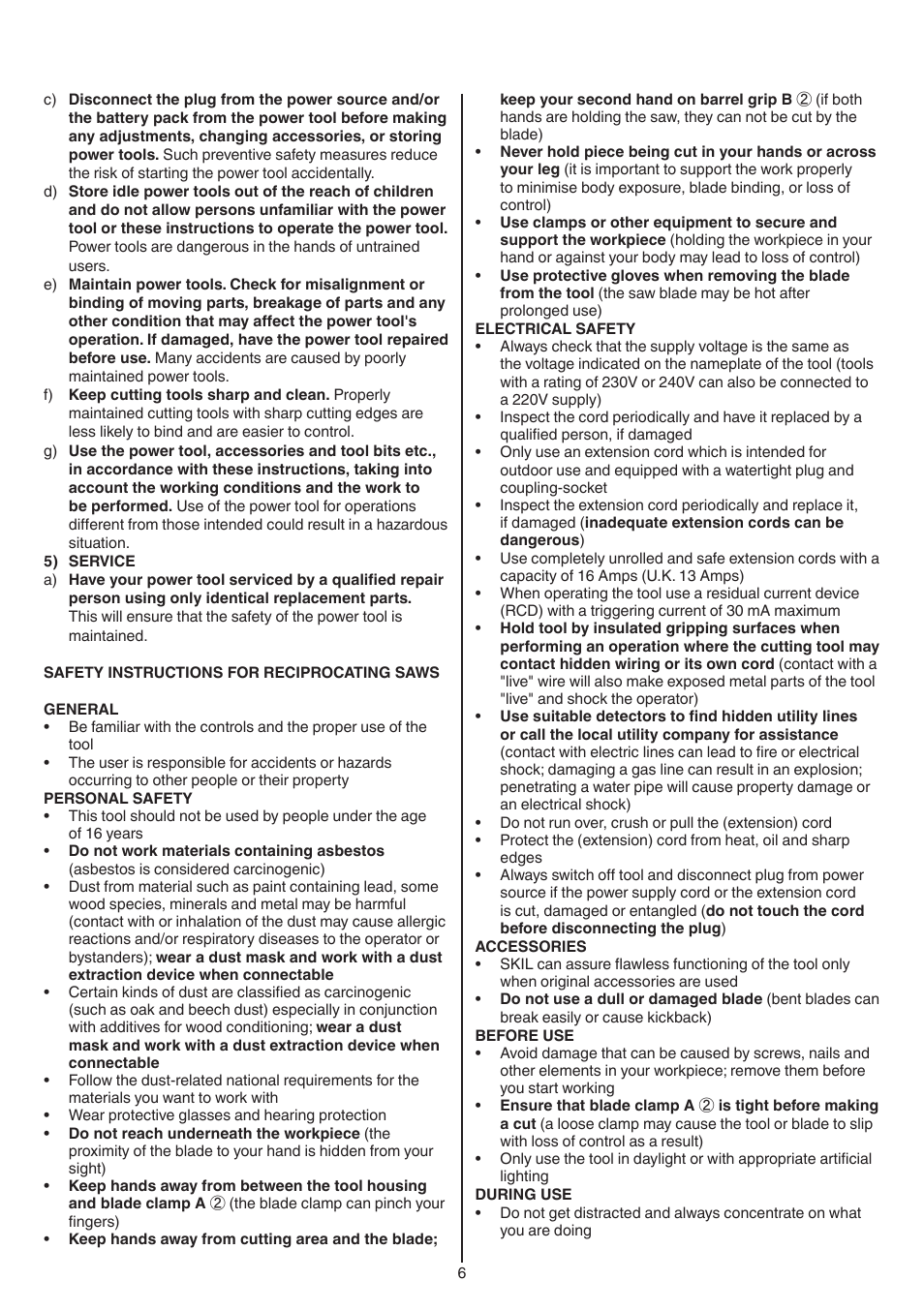 Skil 0788 AA (Lynx) User Manual | Page 6 / 120