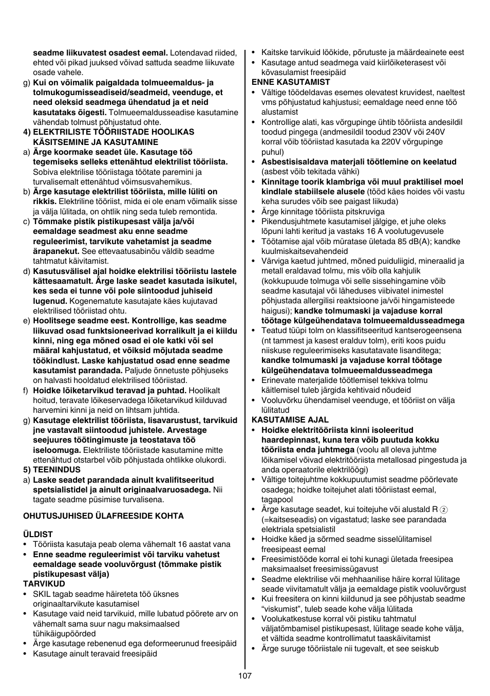 Skil 1840 AD User Manual | Page 107 / 140