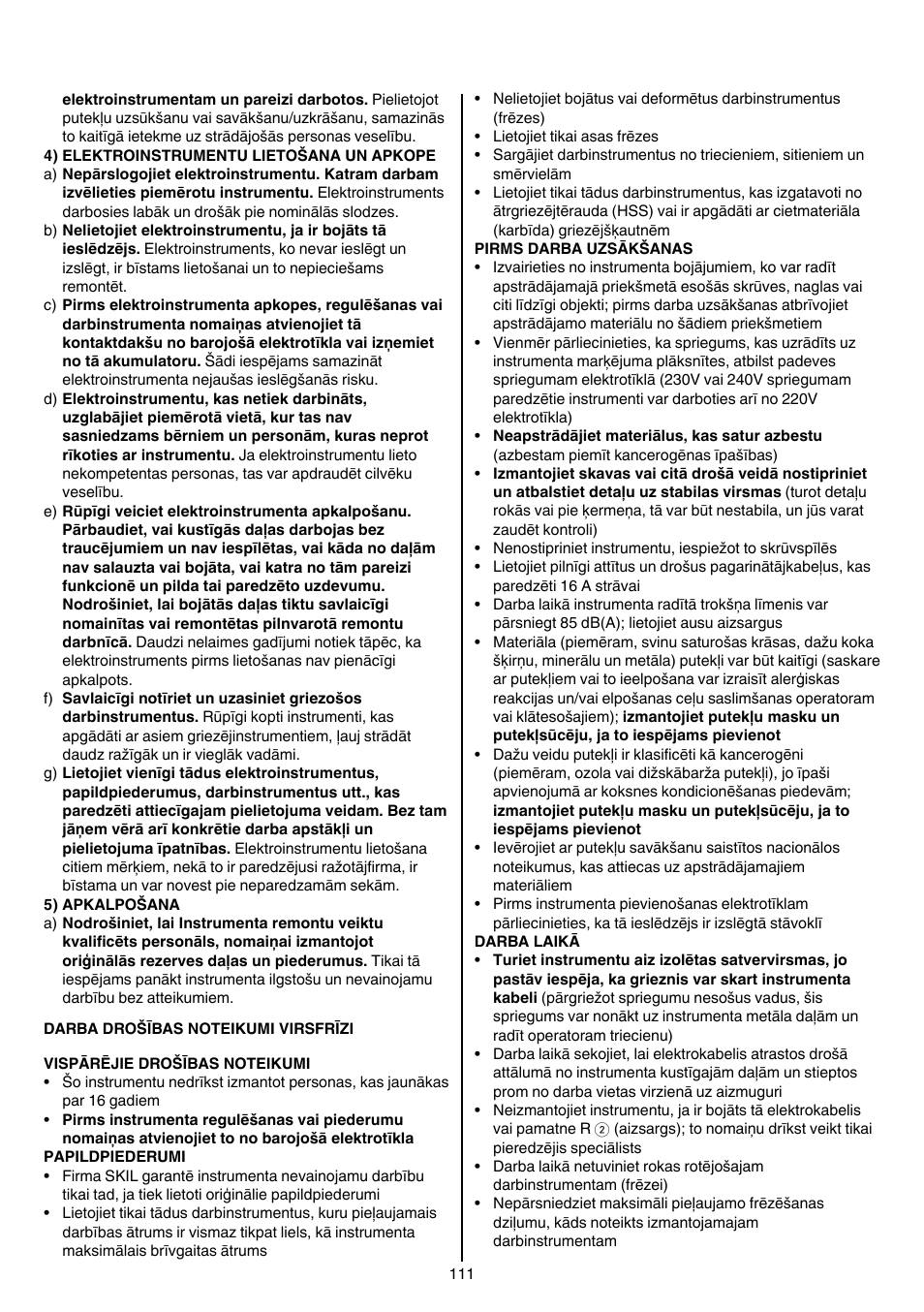 Skil 1840 AD User Manual | Page 111 / 140