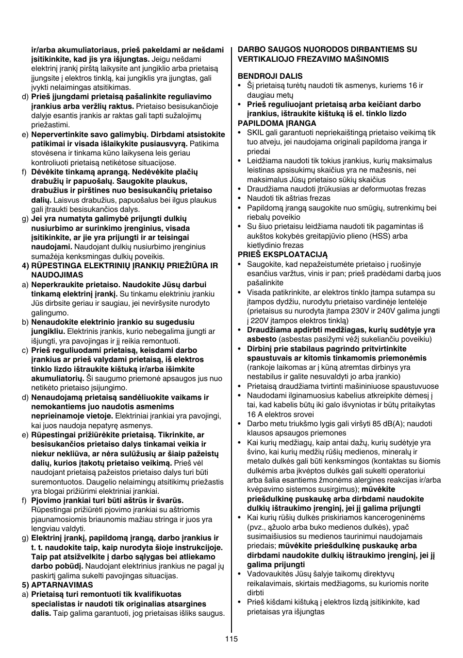 Skil 1840 AD User Manual | Page 115 / 140