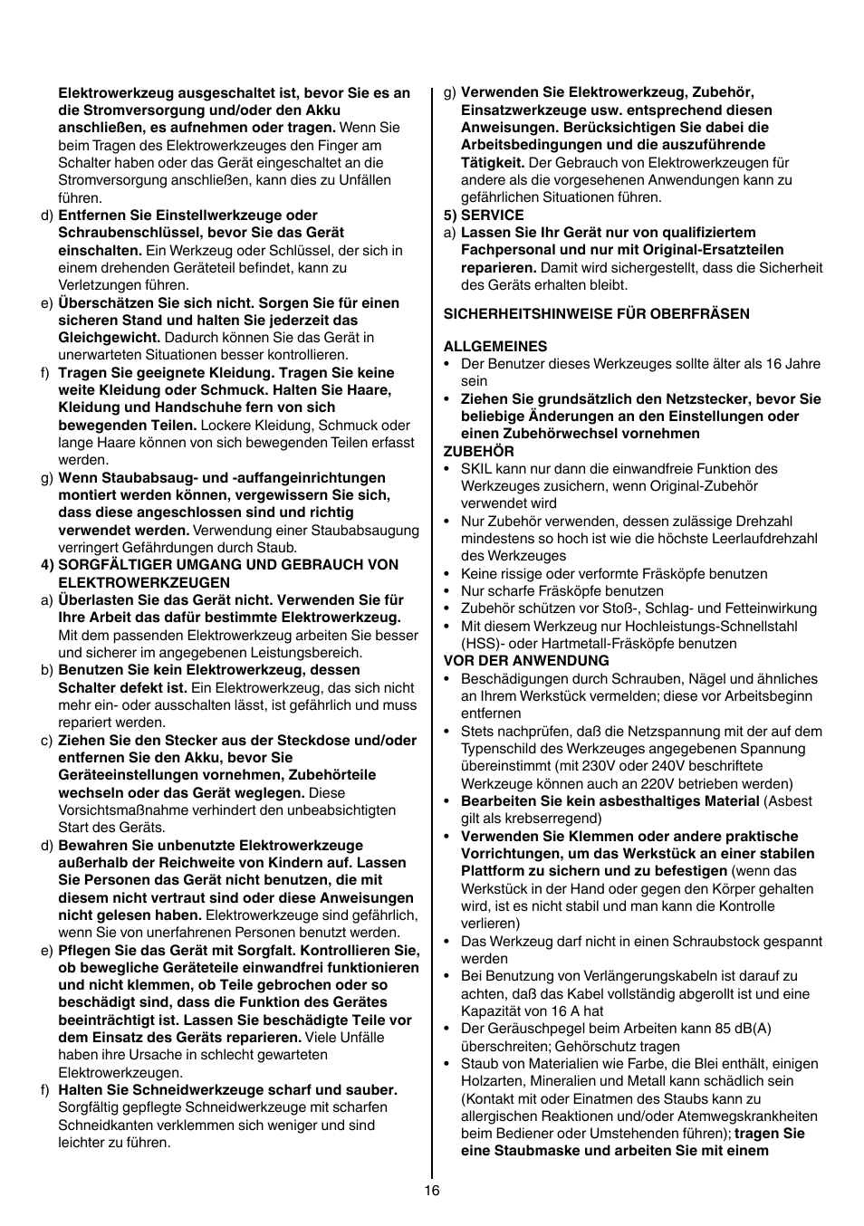 Skil 1840 AD User Manual | Page 16 / 140