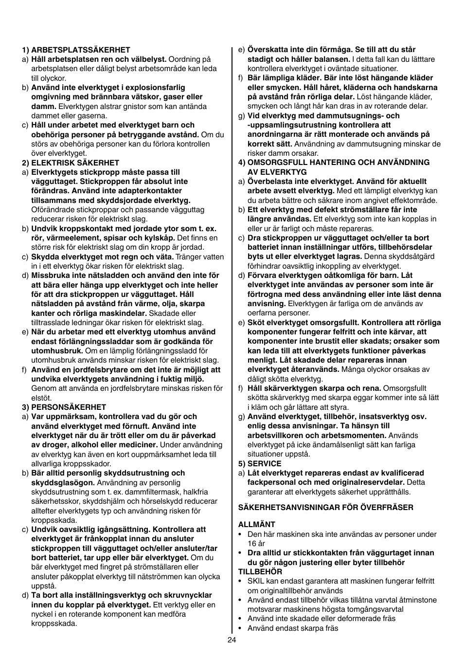 Skil 1840 AD User Manual | Page 24 / 140