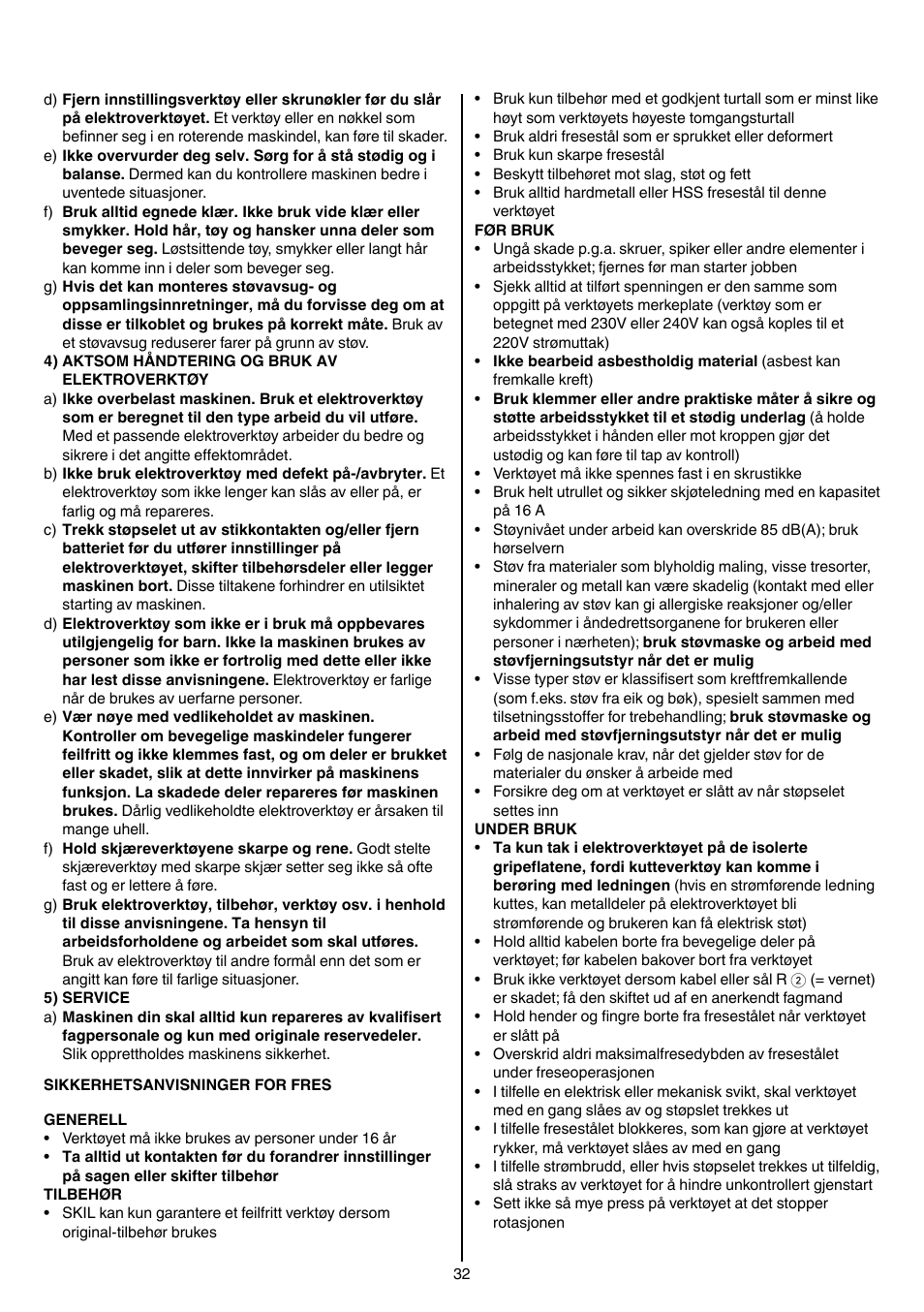 Skil 1840 AD User Manual | Page 32 / 140