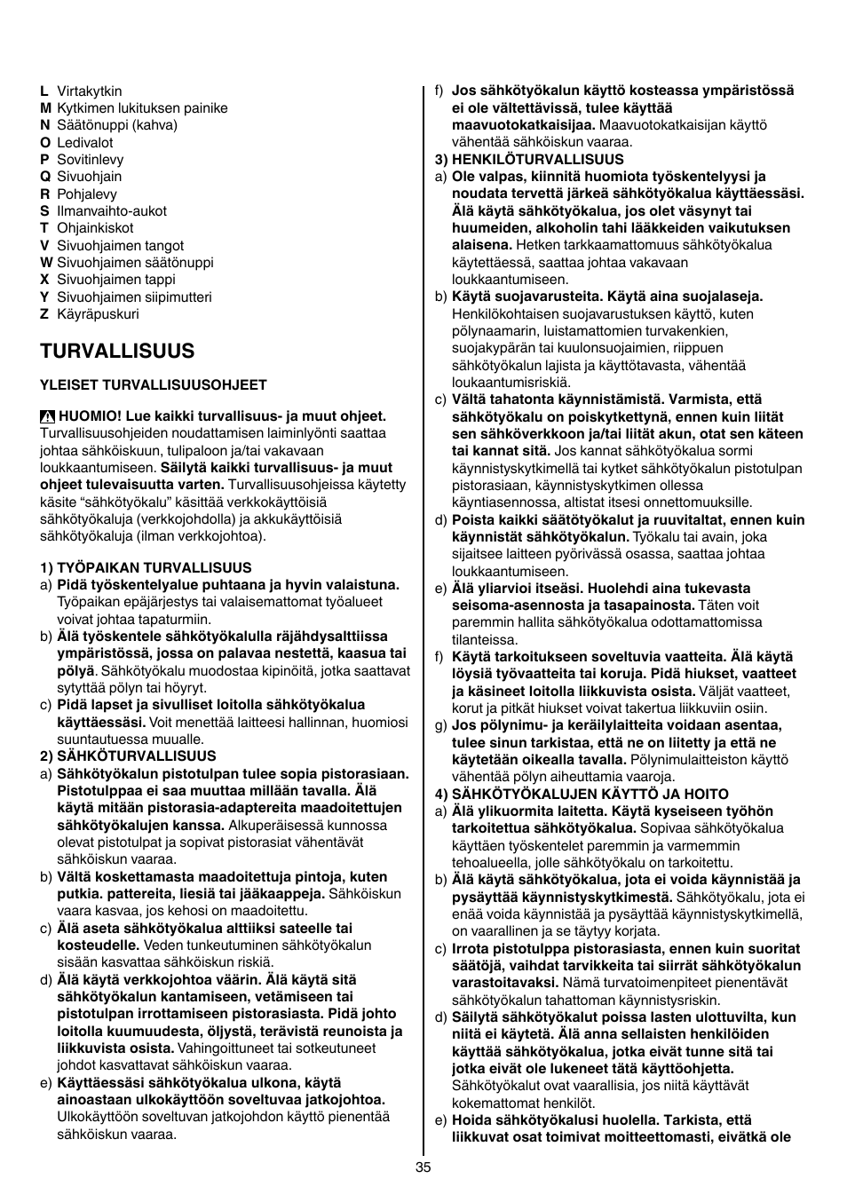 Turvallisuus | Skil 1840 AD User Manual | Page 35 / 140
