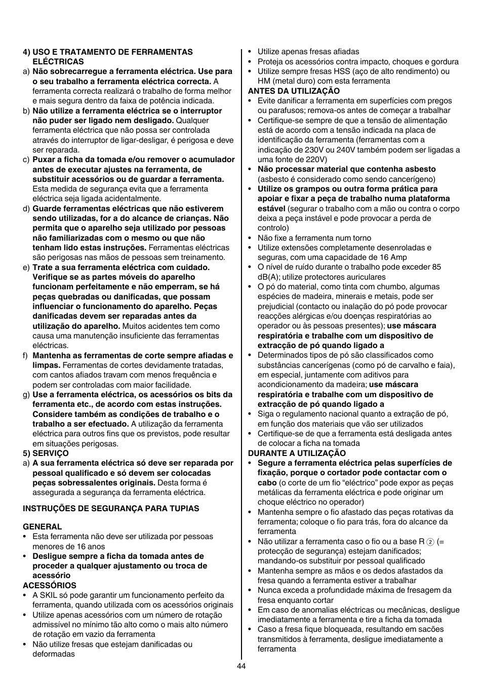 Skil 1840 AD User Manual | Page 44 / 140