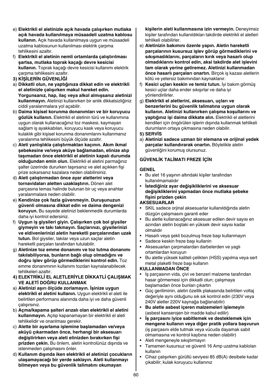 Skil 1840 AD User Manual | Page 60 / 140