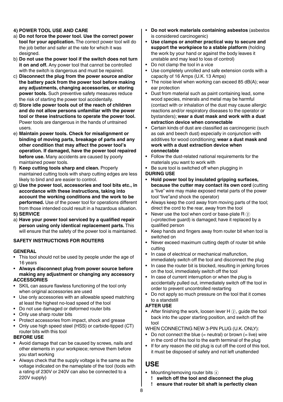 Skil 1840 AD User Manual | Page 8 / 140