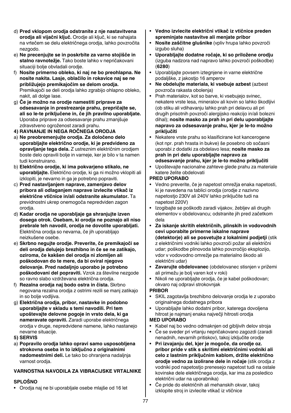 Skil 6002 (F0156002..) User Manual | Page 77 / 104