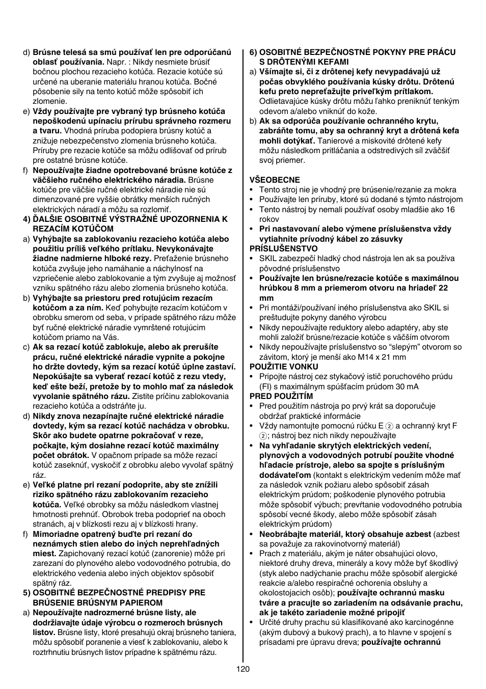 Skil 9780 AA User Manual | Page 120 / 176
