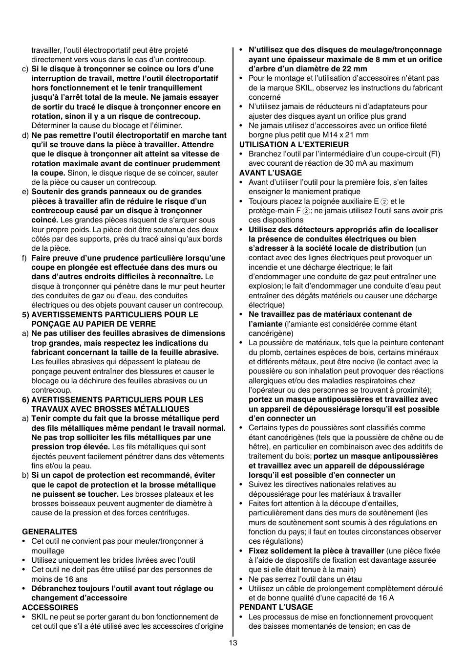 Skil 9780 AA User Manual | Page 13 / 176