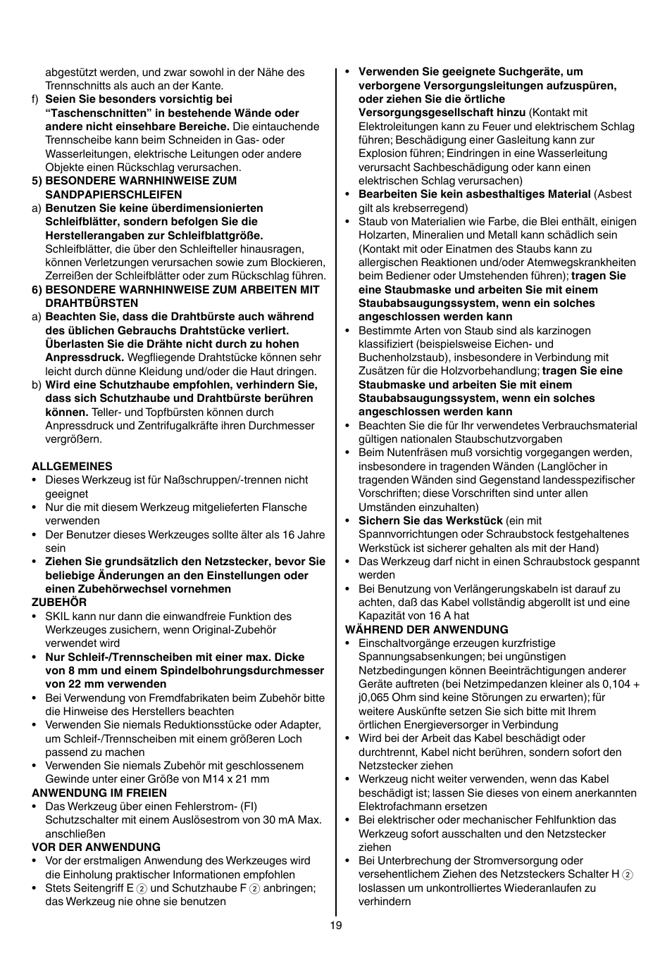 Skil 9780 AA User Manual | Page 19 / 176