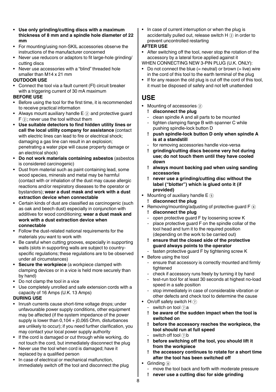 Skil 9780 AA User Manual | Page 8 / 176
