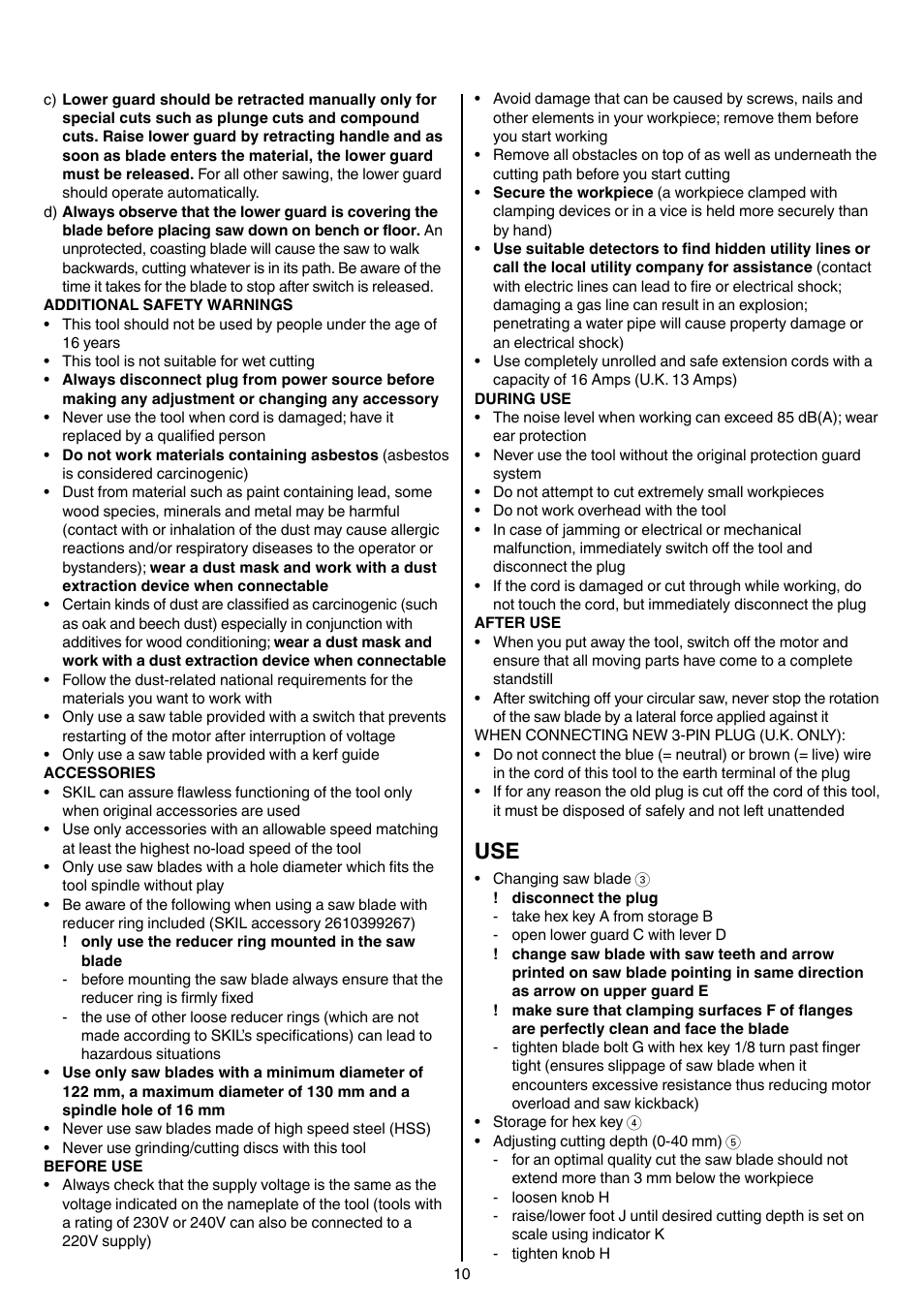 Skil 5740 CA User Manual | Page 10 / 172