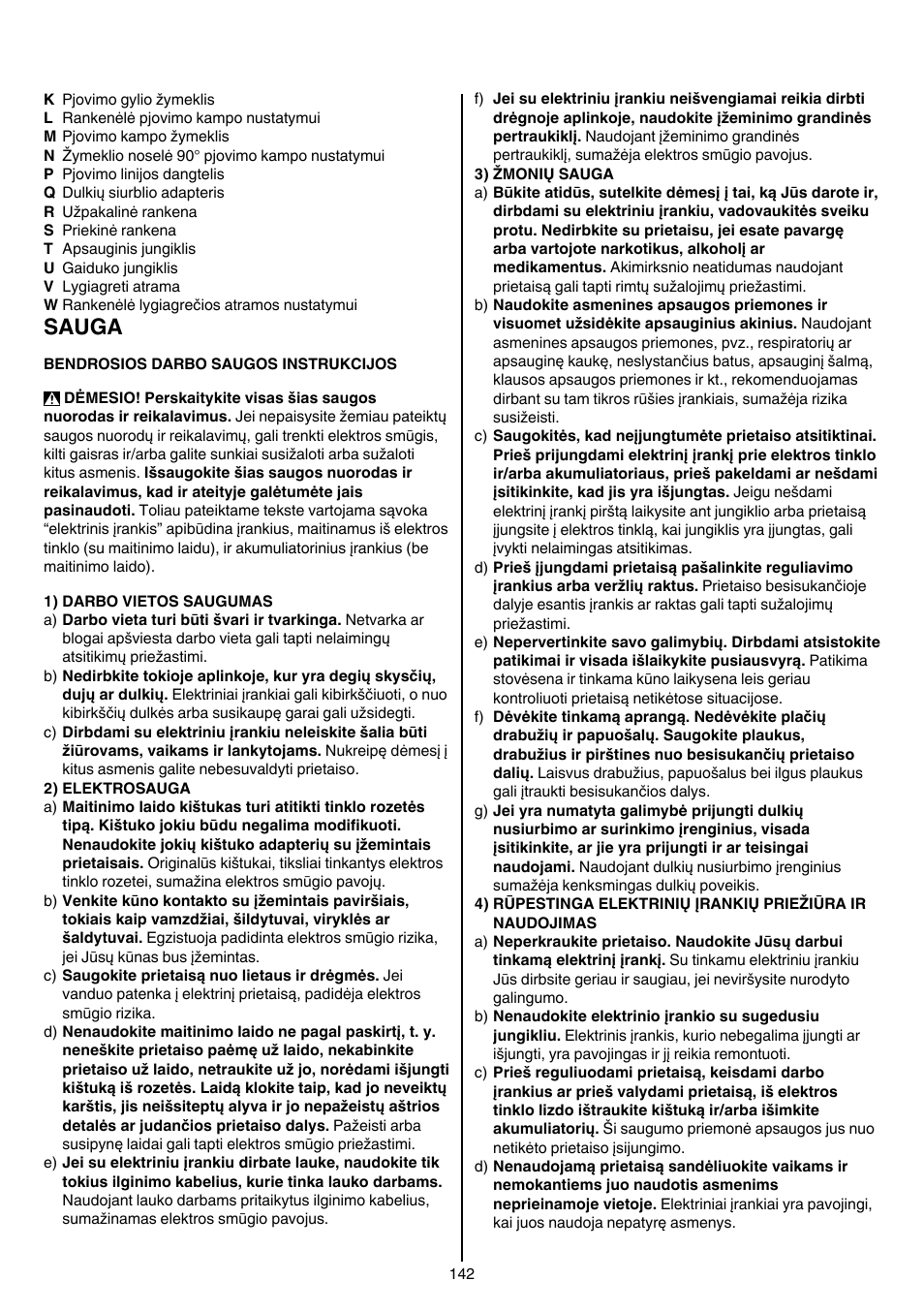 Sauga | Skil 5740 CA User Manual | Page 142 / 172