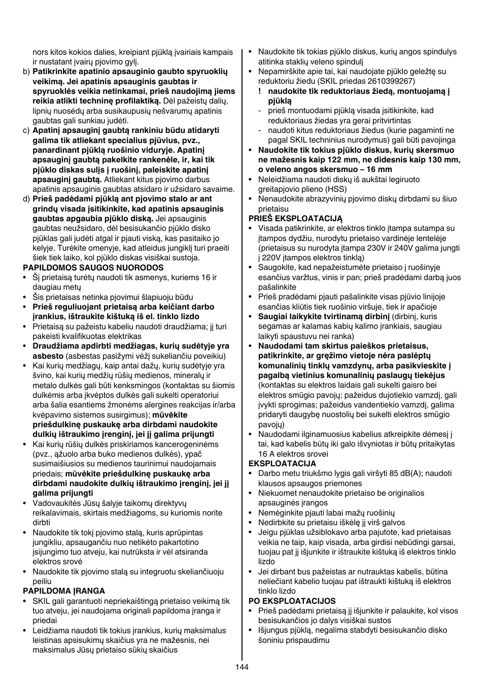 Skil 5740 CA User Manual | Page 144 / 172