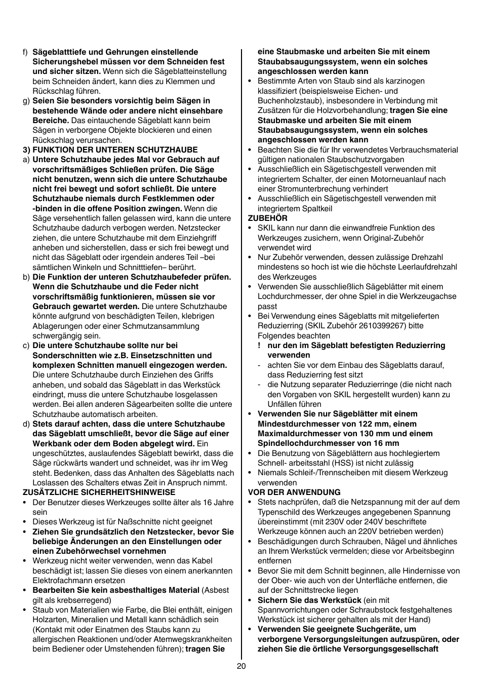 Skil 5740 CA User Manual | Page 20 / 172