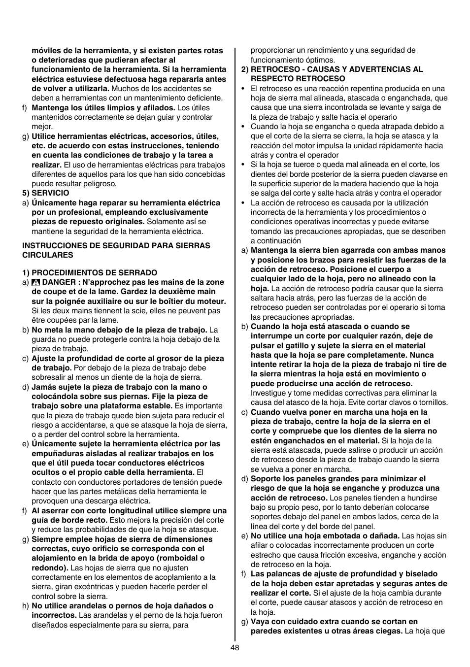 Skil 5740 CA User Manual | Page 48 / 172