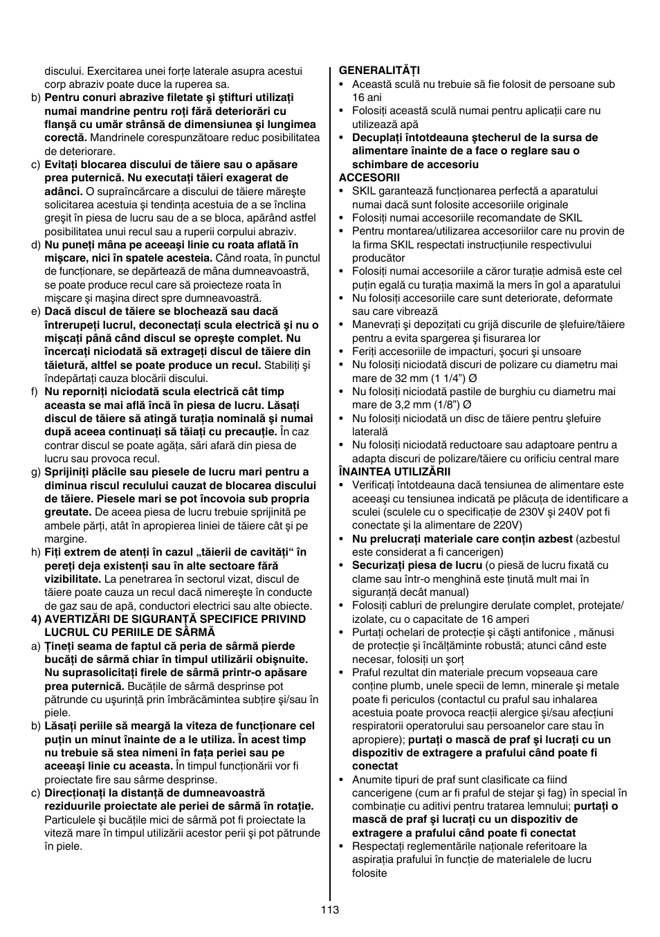 Skil 1415 AC User Manual | Page 113 / 188