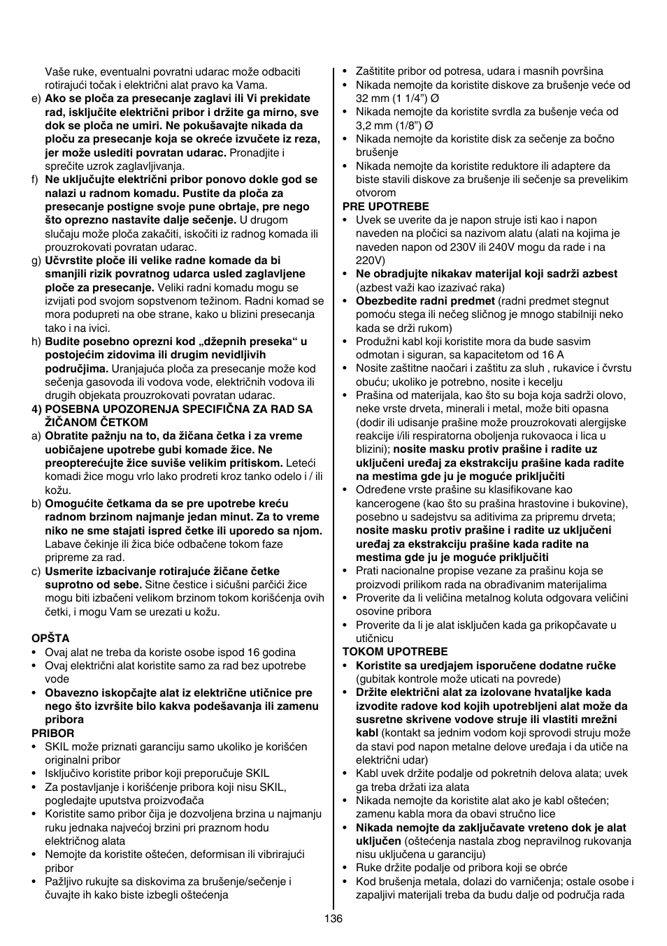 Skil 1415 AC User Manual | Page 136 / 188