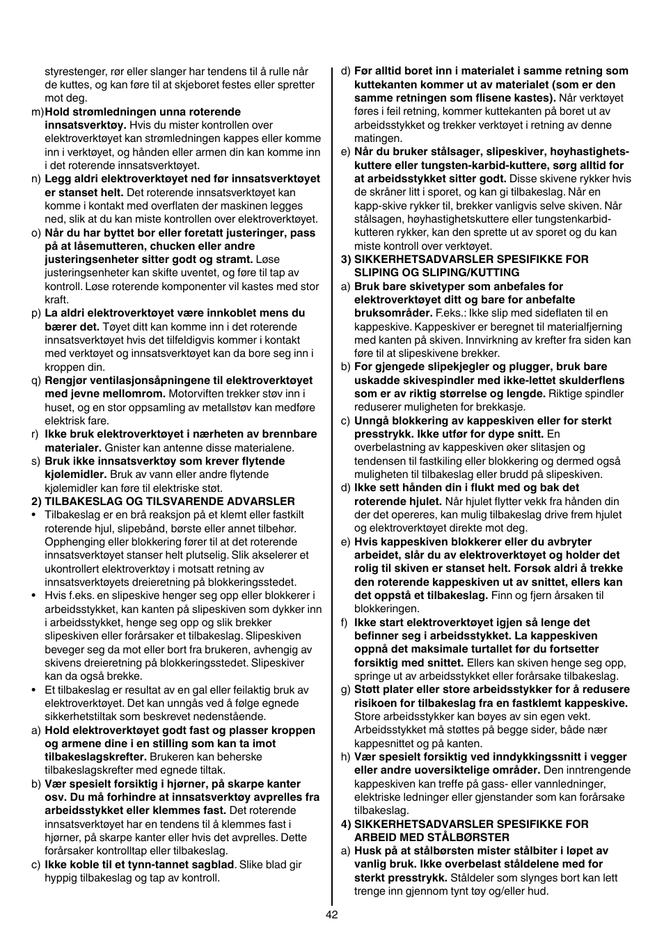 Skil 1415 AC User Manual | Page 42 / 188