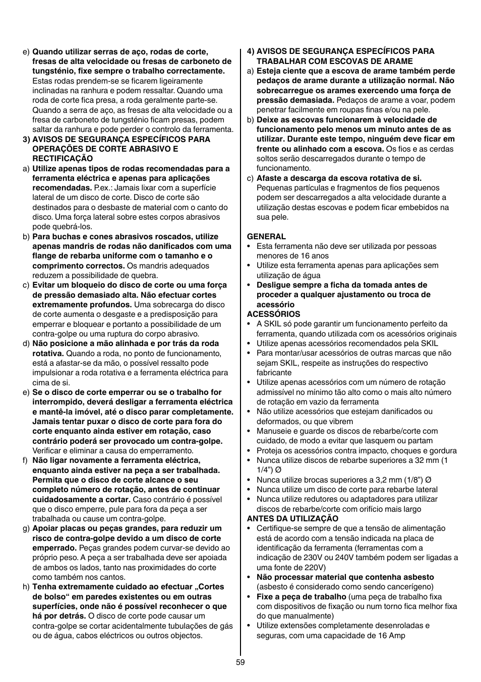 Skil 1415 AC User Manual | Page 59 / 188