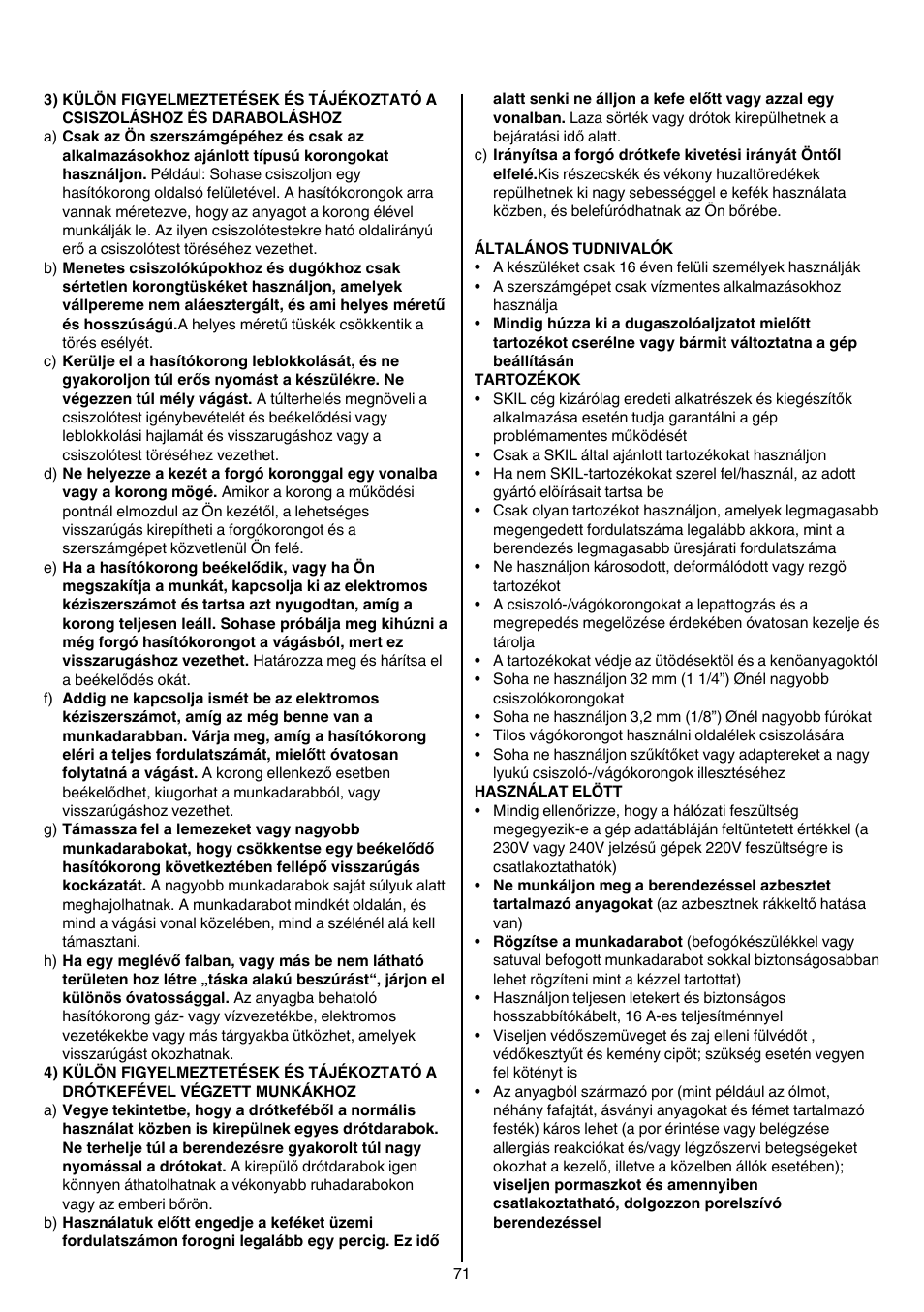 Skil 1415 AC User Manual | Page 71 / 188