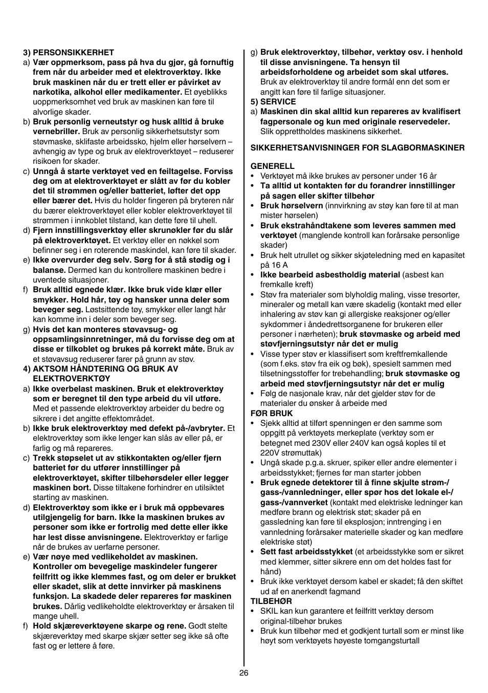 Skil 6389 AG User Manual | Page 26 / 108