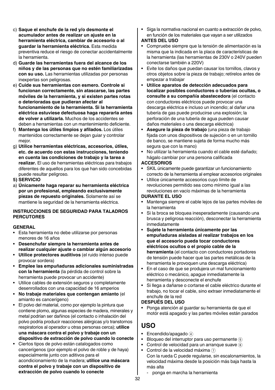 Skil 6389 AG User Manual | Page 32 / 108