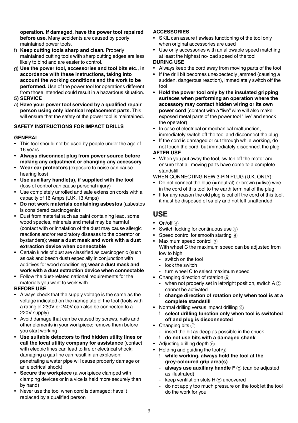 Skil 6389 AG User Manual | Page 9 / 108