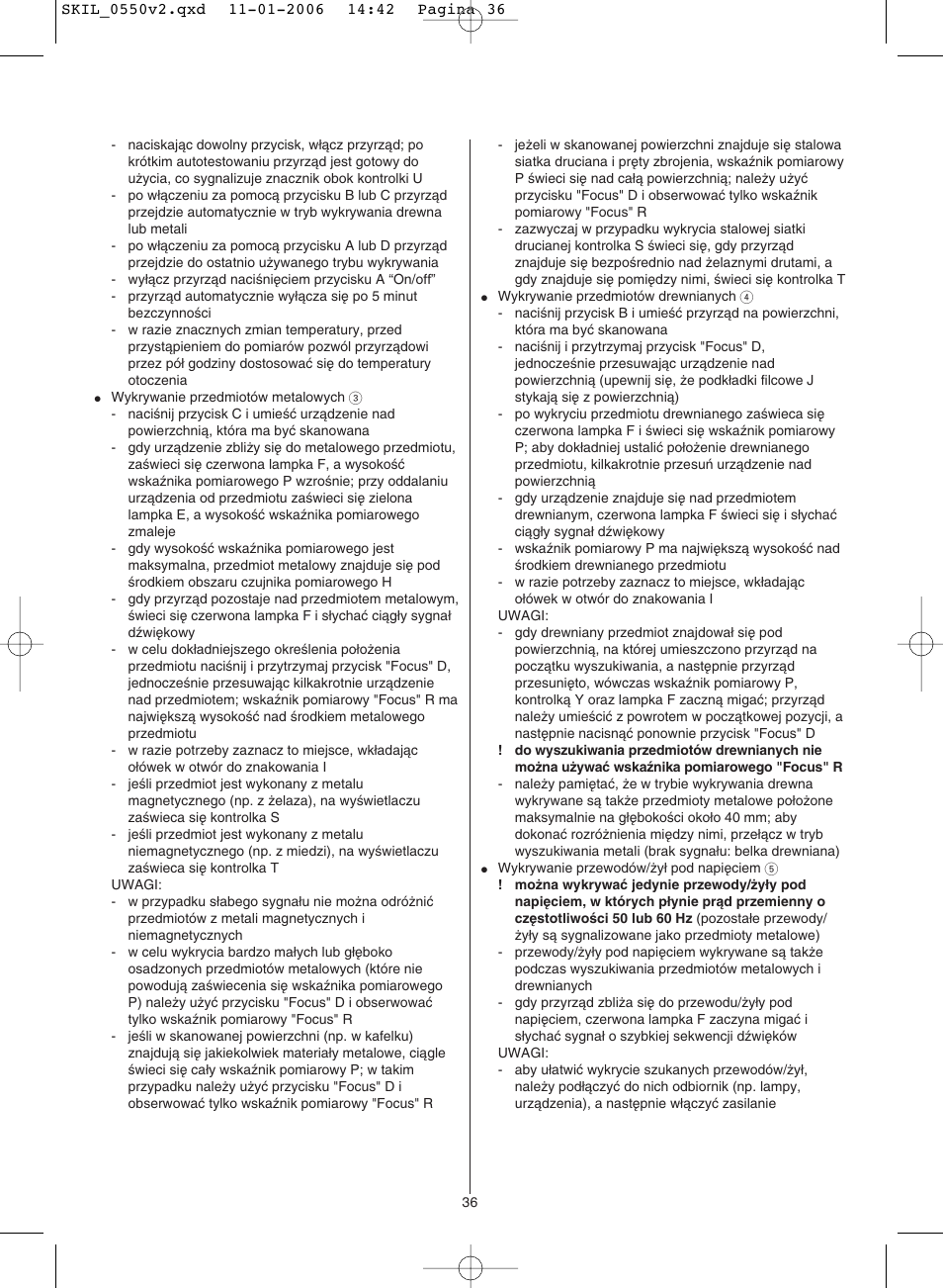 Skil 0550 AA User Manual | Page 36 / 68