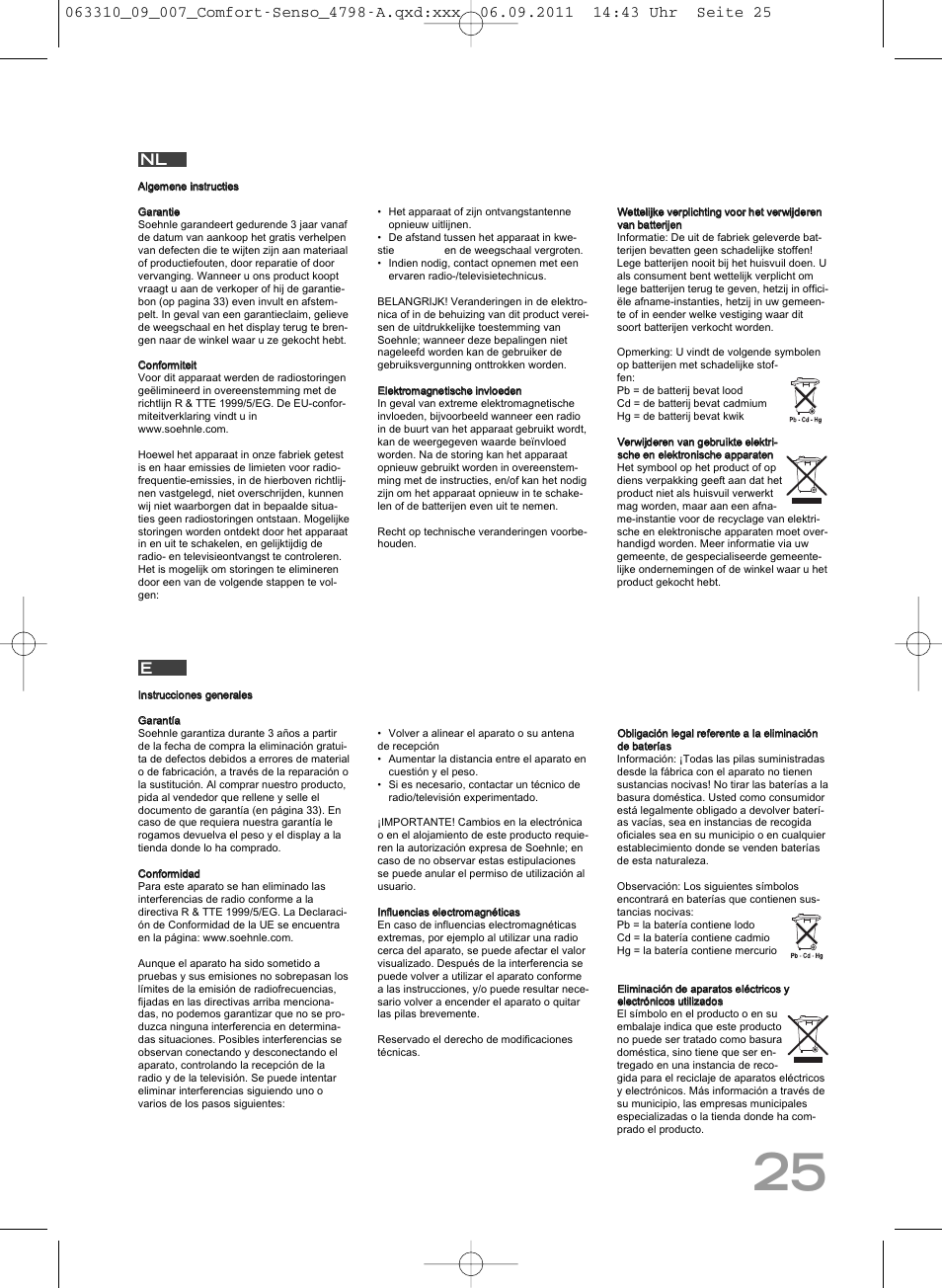 Indoor outdoor | SOEHNLE Comfort Senso User Manual | Page 25 / 36