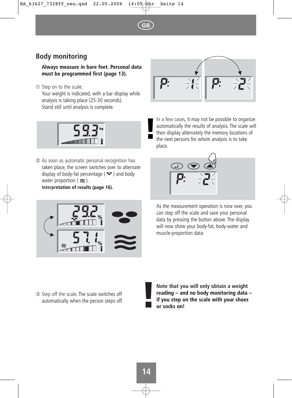 SOEHNLE Body Balance Pacific User Manual | Page 14 / 148